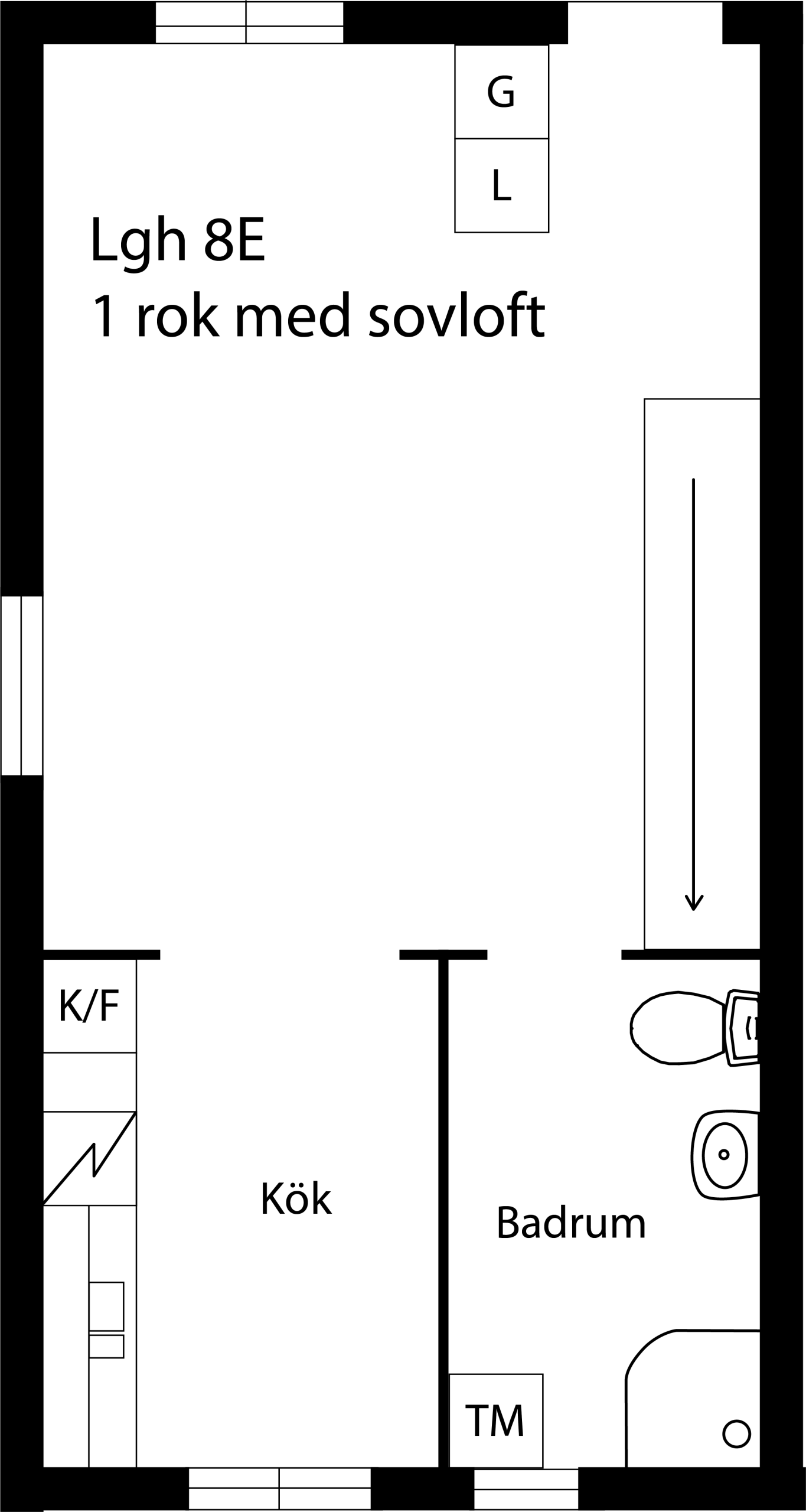 Lägenhetsskiss Stora torget 8E